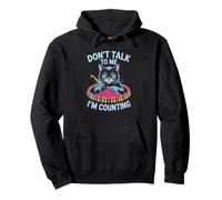 Introvert Cat Mom Crocheting Crafter Puns Humor Sayings Pullover Hoodie