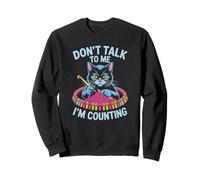 Introvert Cat Mom Crocheting Crafter Puns Humor Sayings Sweatshirt