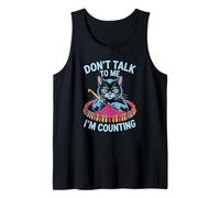 Introvert Cat Mom Crocheting Crafter Puns Humor Sayings Tank Top