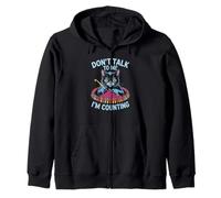 Introvert Cat Mom Crocheting Crafter Puns Humor Sayings Zip Hoodie