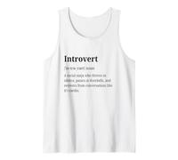 Introvert Definition Funny Introverted Social Anxiety Humor Tank Top