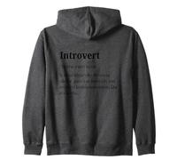 Introvert Definition Funny Introverted Social Anxiety Humor Zip Hoodie