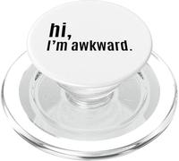 Introvert Funny - Hi I'm Awkward PopSockets PopGrip for MagSafe