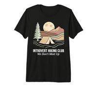 Introvert Hiking Club We Don't Meet Up Hiking Camping Tent Premium T-Shirt