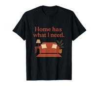 Introvert Home Quote Graphic Cozy Living Room Print T-Shirt