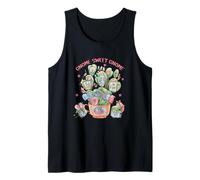 Introvert Home Sweet Cactus Home Graphic Women Funny Gnome Tank Top