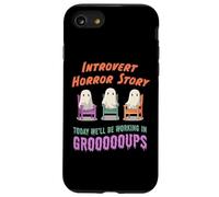 Introvert Horror Story Shy Antisocial Halloween Kawaii Ghost Case for iPhone SE (2020) / 7/8