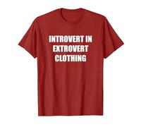 Introvert in Extrovert Clothing T-Shirt, Men, Cranberry, L