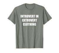 Introvert in Extrovert Clothing T-Shirt, Men, Olive Heather, S