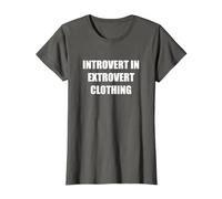 Introvert in Extrovert Clothing T-Shirt, Women, Asphalt, 3XL