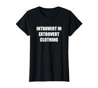 Introvert in Extrovert Clothing T-Shirt, Women, Black, XXL