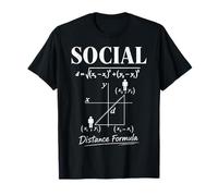 Introvert Math Joke Social Distance Formula Funny Introvert T-Shirt