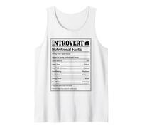 Introvert Nutritional Facts Social Battery Quiet Alone time Tank Top