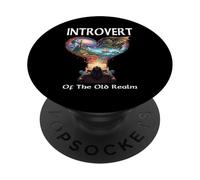 INTROVERT OF THE OLD REALM bookworm fantasy sci fi fan read PopSockets Adhesive PopGrip