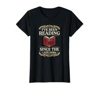 Introvert Reading Cozy Books Since the Late 1900s Joke Value Graphic T-Shirt, Women, Black, XL