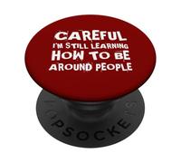 Introvert Socially Awkward Introverted Antisocial Overthink PopSockets Adhesive PopGrip