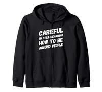Introvert Socially Awkward Introverted Antisocial Overthink Zip Hoodie