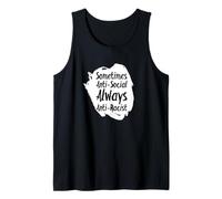 Introvert Sometimes Anti Social Always Anti Racist Protest Tank Top