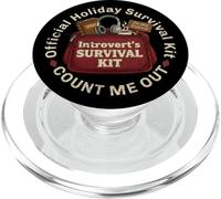Introvert Survival Kit Funny Holiday Social Anxiety PopSockets PopGrip for MagSafe