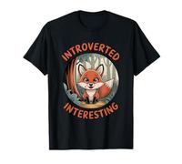 Introverted but Interesting - Cute Fox Forest T-Shirt