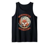 Introverted but Interesting - Cute Fox Forest Tank Top