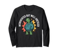 Introverted but Well Dressed Turtle Quote Long Sleeve T-Shirt