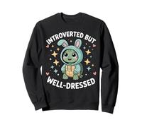 Introverted but Well Dressed Turtle Quote Sweatshirt