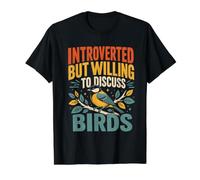 Introverted but Willing to Discuss Birds Value Graphic T-Shirt, Men, Black, XL