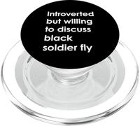 Introverted But Willing to Discuss Black Soldier Fly PopSockets PopGrip for MagSafe