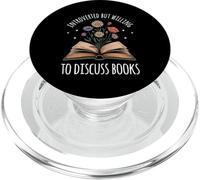 Introverted But Willing To Discuss Books Funny Book Mom Nerd PopSockets PopGrip for MagSafe