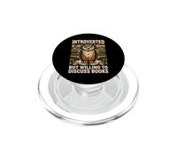 Introverted But Willing To Discuss Books Owl PopSockets PopGrip for MagSafe