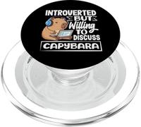Introverted But Willing To Discuss Capybara Cute Animal PopSockets PopGrip for MagSafe