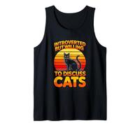 Introverted But Willing to Discuss Cats Funny Tank Top