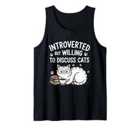 Introverted But Willing To Discuss Cats Kitten Lover Design Tank Top