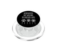 Introverted But Willing To Discuss Cats PopSockets PopGrip for MagSafe