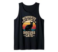 Introverted but Willing to Discuss Cats Tank Top