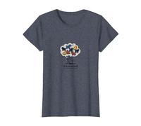 Introverted But Willing to Discuss Dogs Funny Pet Lover T-Shirt, Women, Heather Blue, L
