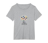Introverted But Willing to Discuss Dogs Funny Pet Lover T-Shirt, Women's Plus, Heather Grey, 5X