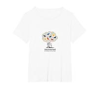 Introverted But Willing to Discuss Dogs Funny Pet Lover T-Shirt, Women's Plus, White, 4X
