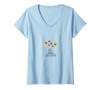 Introverted But Willing to Discuss Dogs Funny Pet Lover V-Neck T-Shirt, Women, Baby Blue, S