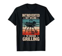 Introverted But Willing to Discuss Grilling Grill Barbecue T-Shirt