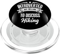 Introverted but willing to discuss Hiking Quiet Trails, Big PopSockets PopGrip for MagSafe