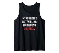 Introverted But Willing to Discuss Jujutsu Funny Antisocial Tank Top