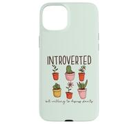 INTROVERTED but willing to discuss plants Gardening Meme Case for iPhone 15 Plus