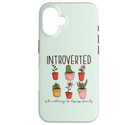 INTROVERTED but willing to discuss plants Gardening Meme Case for iPhone 16