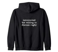 Introverted But Willing To Discuss Rugby Zip Hoodie