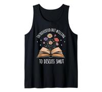 Introverted But Willing to Discuss Smut Funny Spicy Book Mom Tank Top
