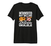 Introverted But Willing to Discuss Ukulele Music Lover Premium T-Shirt