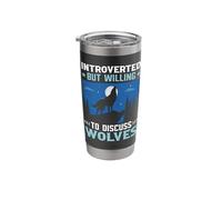 Introverted But Willing to Discuss Wolves Stainless Steel Insulated Tumbler