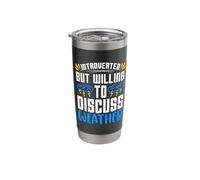 Introverted But Willing to Scientist Forecasting Meteorology Stainless Steel Insulated Tumbler
